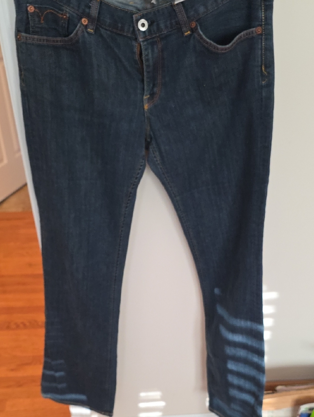 Lucky Brand Womens Slim Straight Dark Indigo Jeans